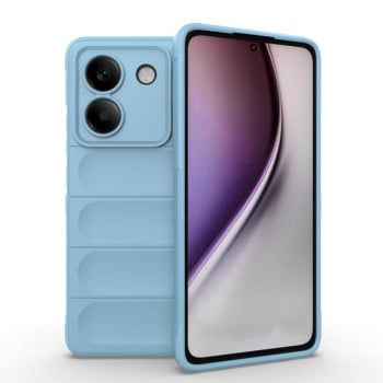 Силіконовий чохол Magic Flannel для Xiaomi Poco M7 Pro 5G - блакитний