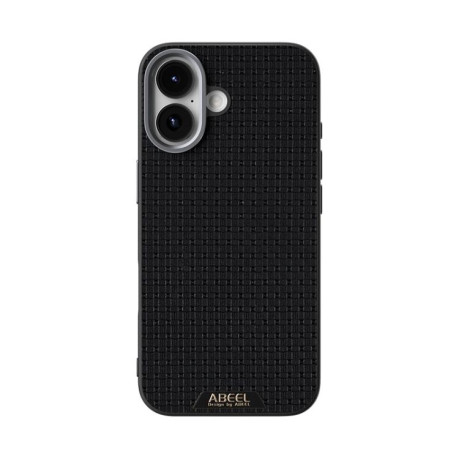 Ультратонкий чехол ABEEL Ruyi Pattern 6D Micro Relief MagSafe Leather на iPhone 17 - Black