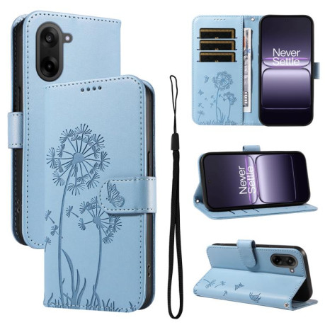 Чохол-книжка з тисненням Dandelion та магнітним хлястиком на OnePlus Ace 5 Racing / Nord CE 5 - блакитний