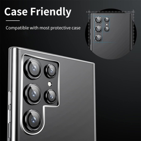 Защитное стекло на камеру ENKAY Aluminium для Samsung Galaxy S25 Ultra 5G - золотое