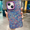 Противоударный чехол IMD Shell Texture для iPhone 15 - фиолетовый