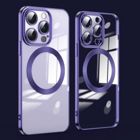 Протиударний чохол Lens MagSafe для iPhone 15 Pro Max - темно-фіолетовий