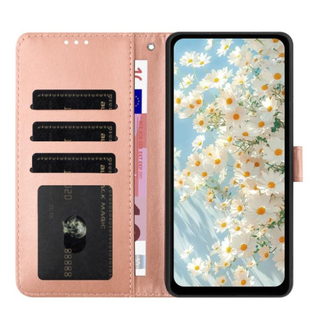 Чехол-книжка Daisy Embossed Leather для на Samsung Galaxy F16 5G / M16 5G - золото
