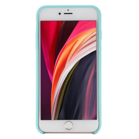 Ударозащитный чехол Silicone Soft на iPhone SE 3/2 2022/2020/7/8 - голубой