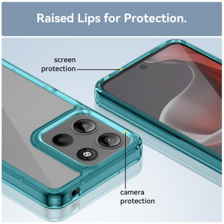 Протиударний чохол Colorful Acrylic Series для Motorola Moto G15 - синій