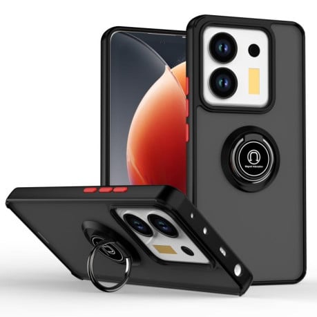 Чохол Q Shadow 1 Series з підставкою на Xiaomi Poco M7 Pro 5G - чорно-червоний
