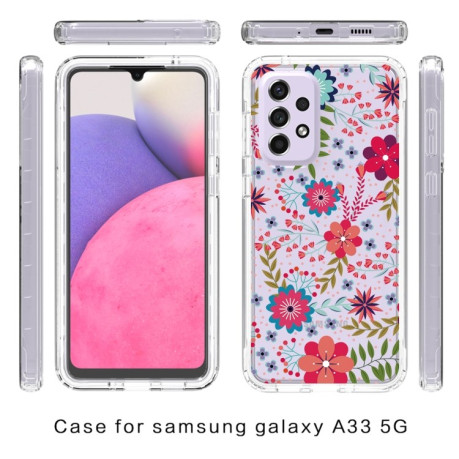 Противоударный чехол  Transparent Painted для Samsung Galaxy A33 - Small Floral