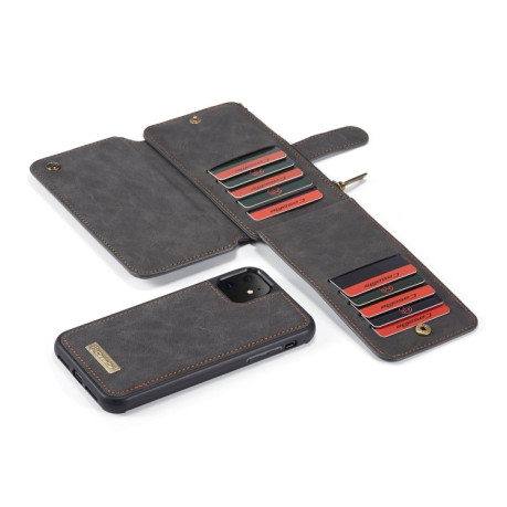 Шкіряний чохол-гаманець CaseMe-007 Detachable Multifunctional на iPhone 11 - чорний