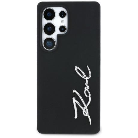 Оригінальний чохол Karl Lagerfeld Silicone Metal Signature Logo для Samsung Galaxy S25 Ultra - black