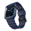 Силіконовий ремінець Waterproof Double Buckle для Apple Watch 10 42mm/Series 8/7 41mm / 40mm / 38mm - синій