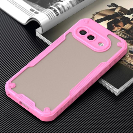 Противоударный чехол Armor Glaze PC Hybrid для Google Pixel 9a - розовый