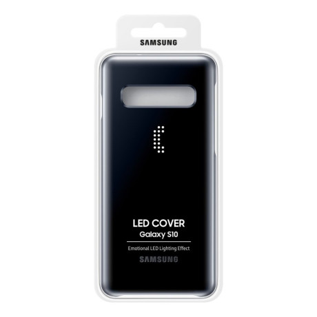 Оригинальный чехол Samsung LED Cover для Samsung Galaxy S10 black (EF-KG973CBEGRU)
