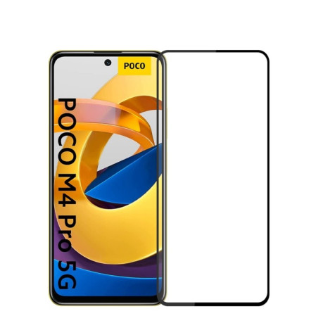 Защитное стекло PINWUYO 9H 3D Full Screen на Xiaomi Poco M4 Pro 5G - черный