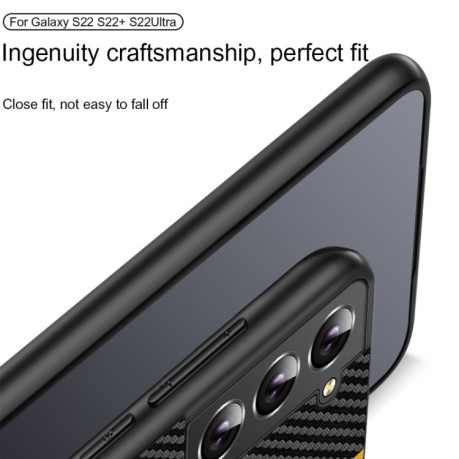 Противоударный чехол Carbon Fiber Splicing для Samsung Galaxy S24+ 5G - красный