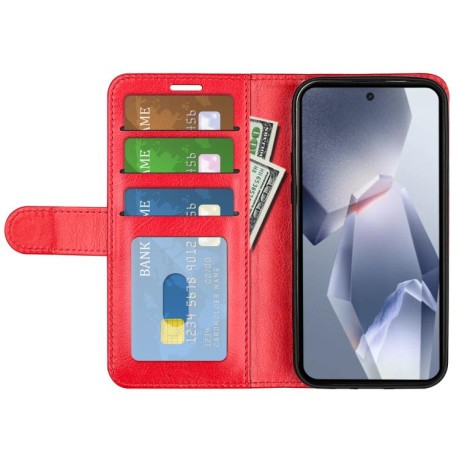 Чохол-книжка R64 Horizontal Flip Leather для OnePlus 13R/Ace 5/Ace 5 Pro - червоний