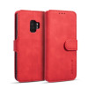 Кожаный чехол- книжка DG.MING Retro Oil Side на Samsung Galaxy S9 - красный