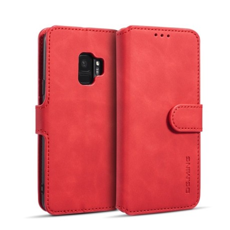 Чехол- книжка DG.MING Retro Oil Side на Samsung Galaxy S10e - красный