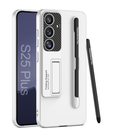 Протиударний чохол GKK Ultra-thin Holder with Pen Slots &amp; Stylus Pen  для Samsung Galaxy S25+ 5G - сріблястий