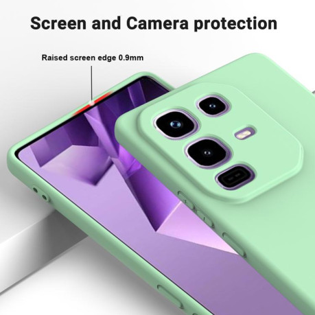 Силиконовый чехол Solid Color Liquid Silicone на Infinix Note 50 4G / 50 Pro 4G - зеленый
