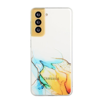 Протиударний чохол Hollow Marble Pattern для Samsung Galaxy S22 5G - жовтий