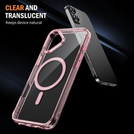 Чехол Airbag Magsafe PC Hybrid TPU для iPhone 16 - Clear Pink