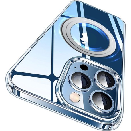 Протиударний чохол LK Crystal Clear MagSafe Magnetic для iPhone 15 Pro Max - прозорий