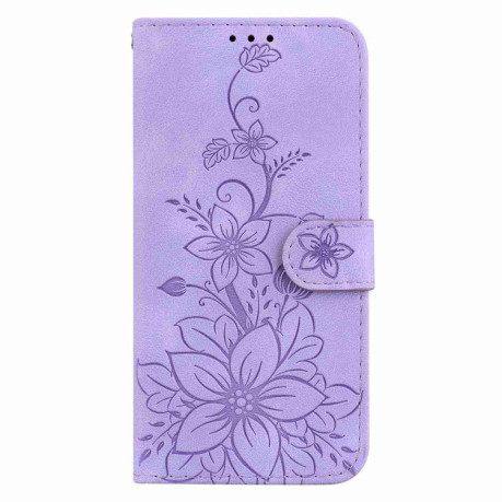 Чохол-книжка Lily Embossed Leather для Xiaomi Redmi Note 14 4G 164.84mm - фіолетовий