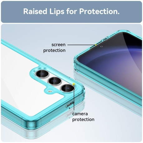 Противоударный чехол Colorful Acrylic Series для Samsung Galaxy S24 5G - синий