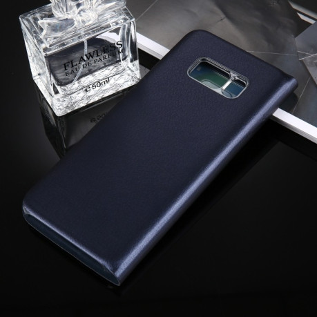 Чохол-книжка Litchi Texture Display ID Samsung Galaxy S8 Plus - темно-синій