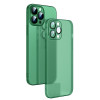 Противоударный чехол Protector Translucent Frosted PC для iPhone 14 Pro - зеленый
