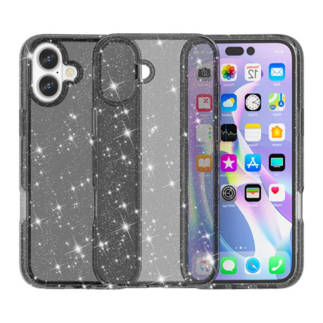 Протиударний чохол Terminator Style Glitter для iPhone 17 - чорний