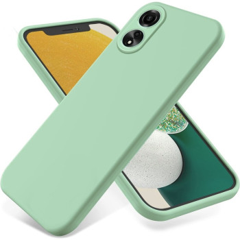 Силиконовый чехол Solid Color Liquid Silicone на OPPO A78 4G - зеленый