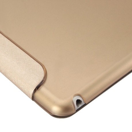 Чехол Silk Texture Three-folding золотой для iPad 9.7 2017/2018 (A1822/ A1823)