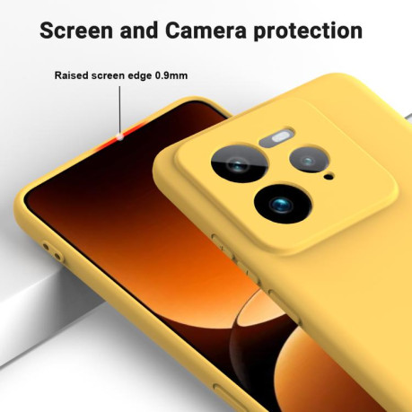 Силиконовый чехол Solid Color Liquid Silicone на Realme GT 7 Pro - желтый