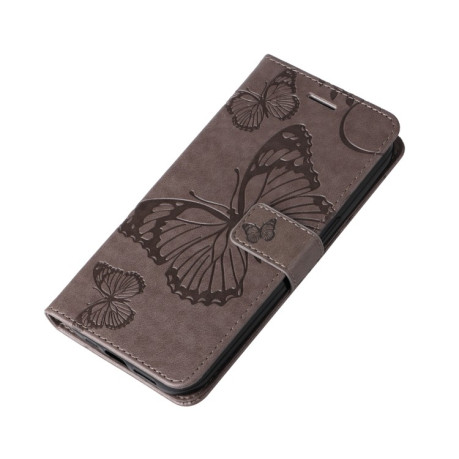 Чохол-книжка Embossed Butterfly  для Samsung Galaxy A26 5G - сірий