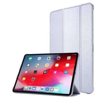 Чехол-книжка Silk Texture Three-fold на  iPad Air 13 2024 / Pro 12.9 2020 - серебристый