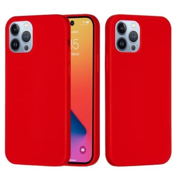 Чехол Solid Color Liquid Silicone на  iPhone 14 Pro - красный