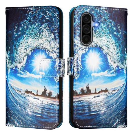 Чохол-книжка Colored Drawing Pattern Plain Weave Leather  для Samsung Galaxy A56 5G - Waves And Sun