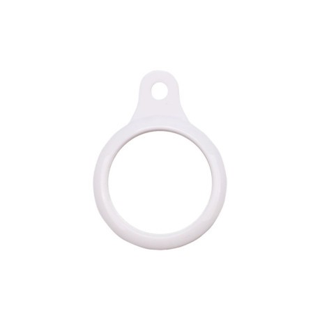 Противоударный силиконовый брелок с кольцом для AirTag - белый