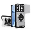 Противоударный чехол Lens Sliding Window Multifunctional Magnetic Shockproof со шторкой камеры на Xiaomi 17T Pro 5G — титановый