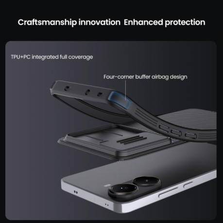 Ударозащитный чехол NILLKIN CamShield Pro на Xiaomi Poco X7 Pro - синий