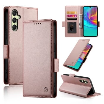 Чохол-книжка Side Buckle Magnetic Frosted Leather для Samsung Galaxy A16 5G - рожеве золото
