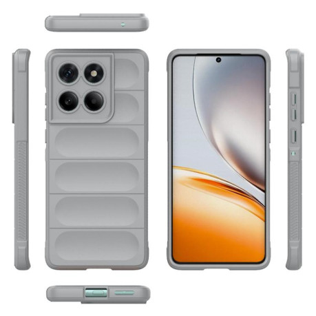Силиконовый чехол Magic Flannel для Motorola Edge 60 Fusion 5G - серый