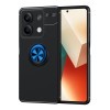 Ударозащитный чехол Metal Ring Holder для Xiaomi Redmi Note 13 - черно-голубой