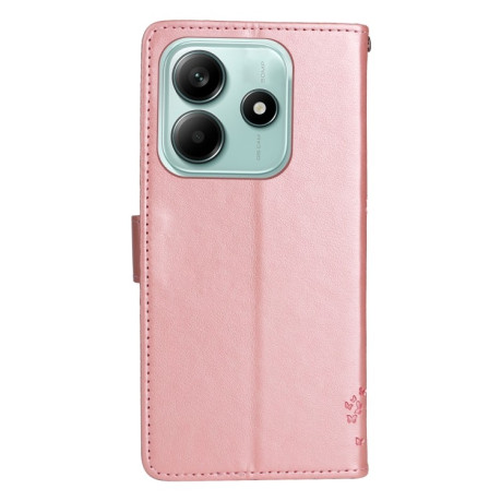 Чехол-книжка Happy Cat Pattern для Xiaomi Redmi Note 14 380503965737 - розовое золото