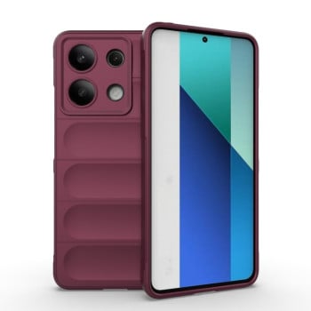 Силіконовий чохол Magic Flannel для Xiaomi Redmi Note 13 4G Global - винно-червоний