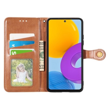 Чехол-книжка Retro Solid Color на Samsung Galaxy M52 5G - коричневый