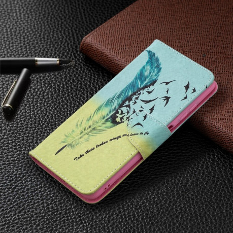 Чехол-книжка Colored Drawing Series на Xiaomi Mi Poco X3 / Poco X3 Pro - Feather Birds