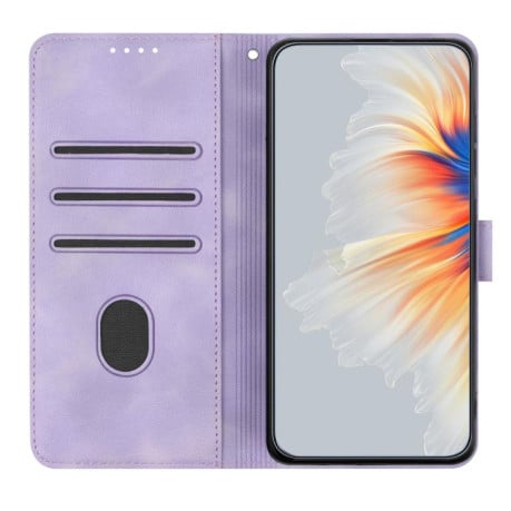Чехол-книжка Skin Feel Heart Amile для Motorola Edge 60 Pro - фіолетовий
