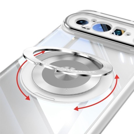 Протиударний чохол 360 Holder Magsafe Acrylic Hybrid для Google Pixel 9 Pro XL - білий